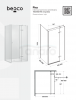 BESCO Kabina prysznicowa Pixa Gun Metal 100x90x195 Prawa PPP109-195GR